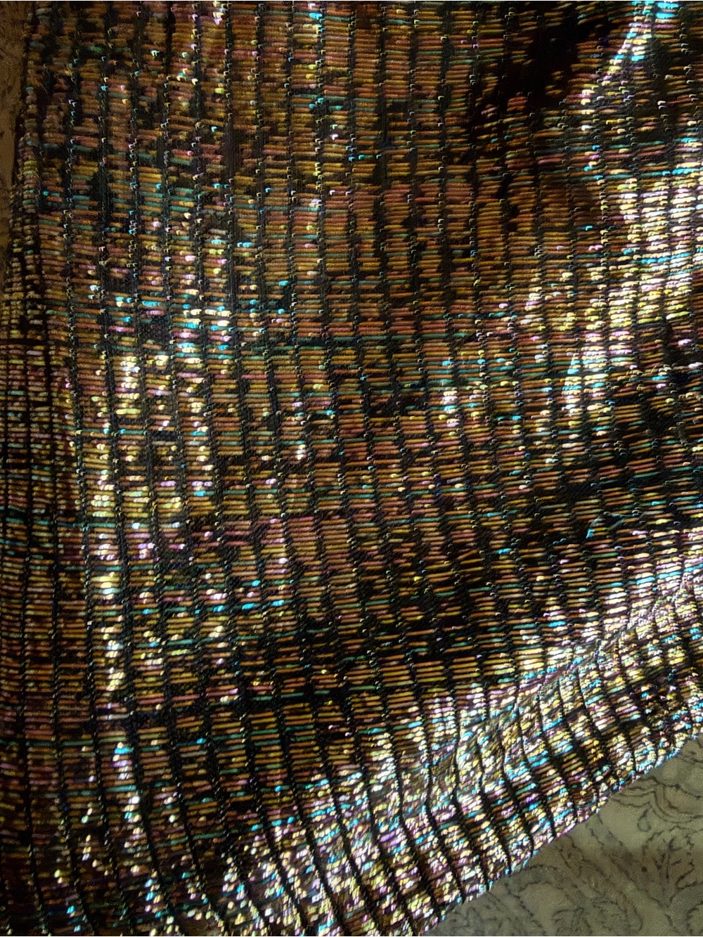 Vintage 70s New Leaf Rainbow Lame Disco Dress Small - Picture 6 of 6